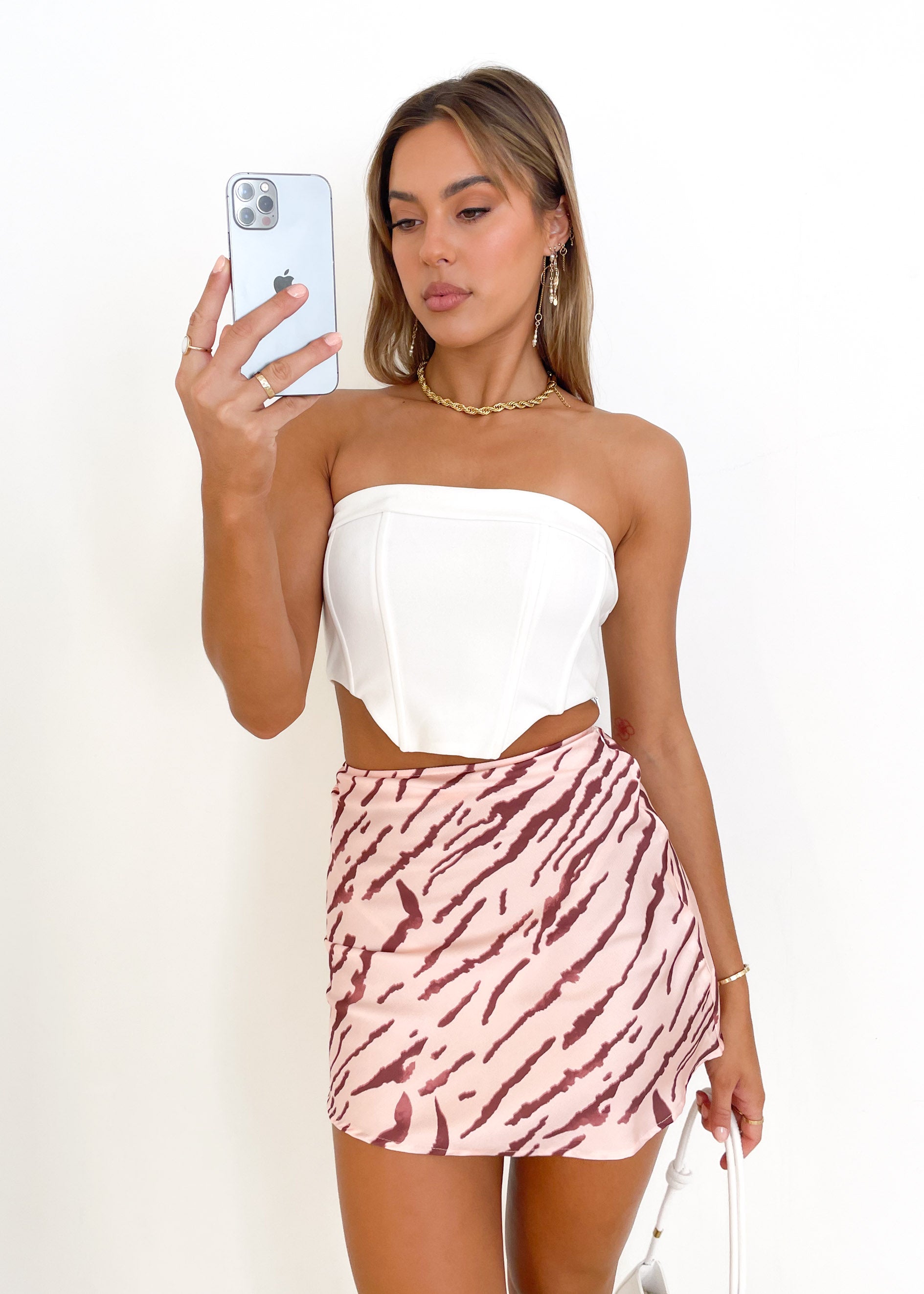 Craving You Skirt - Blush Zebra