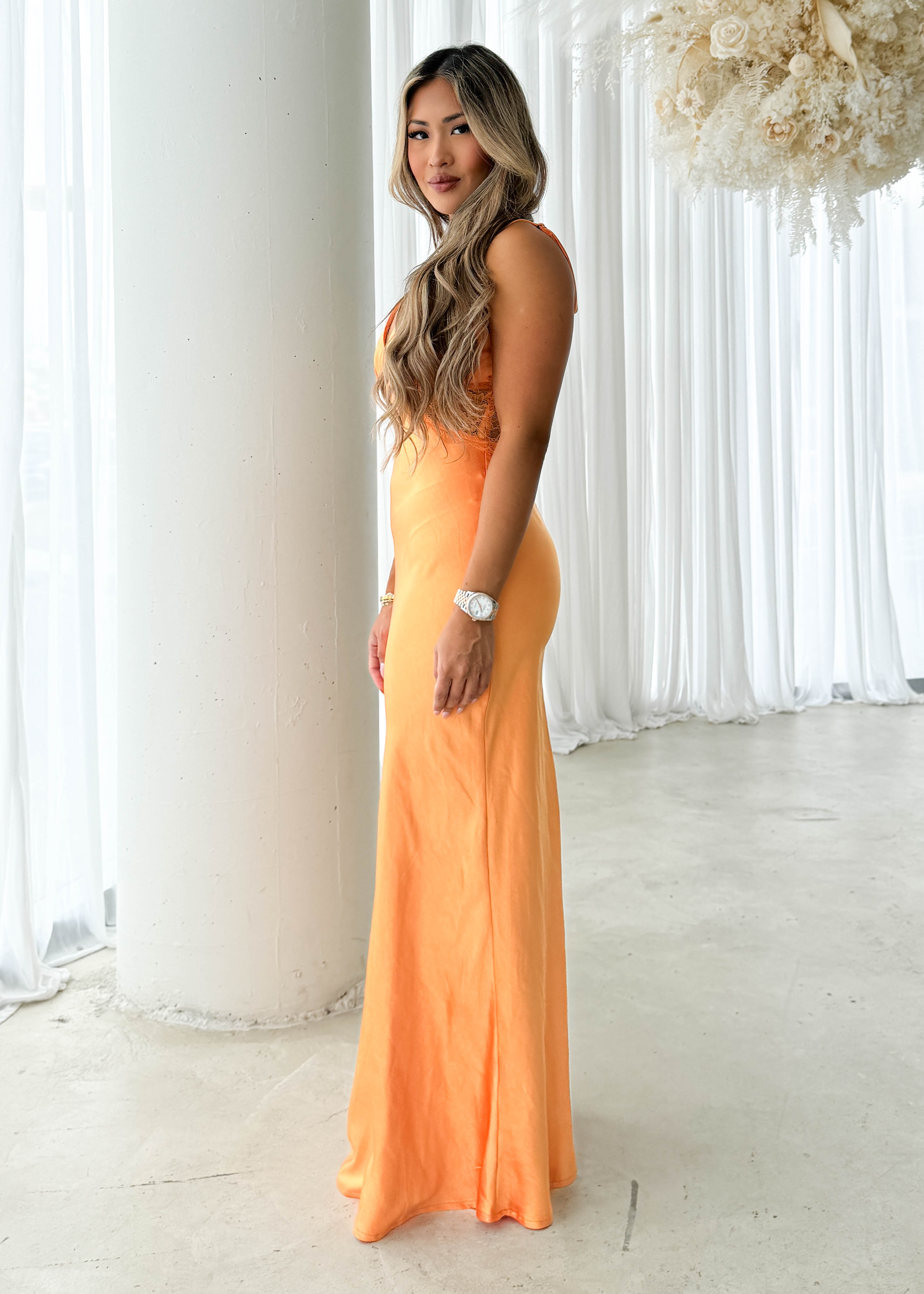 Anika Maxi Dress - Tangerine