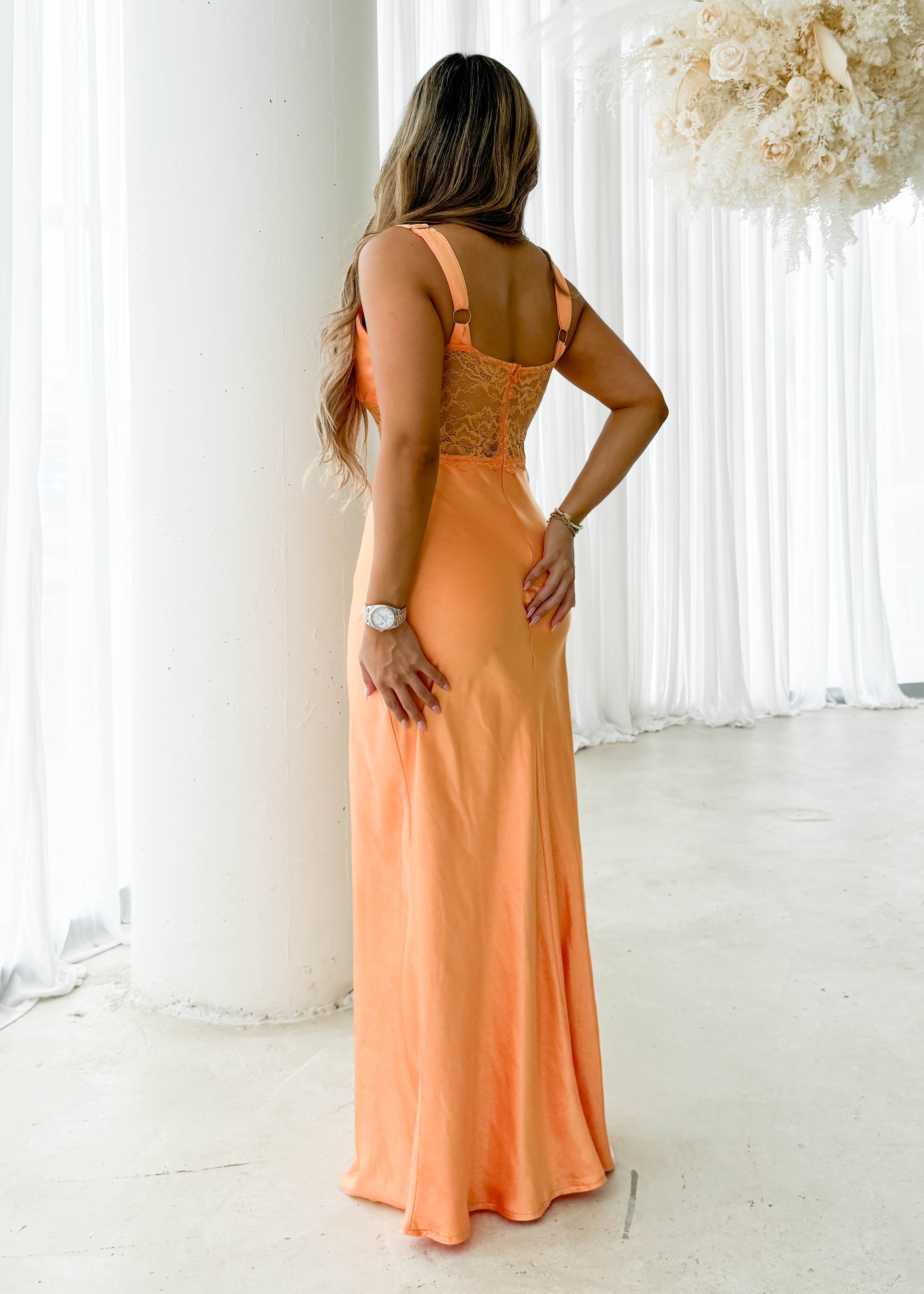 Anika Maxi Dress - Tangerine