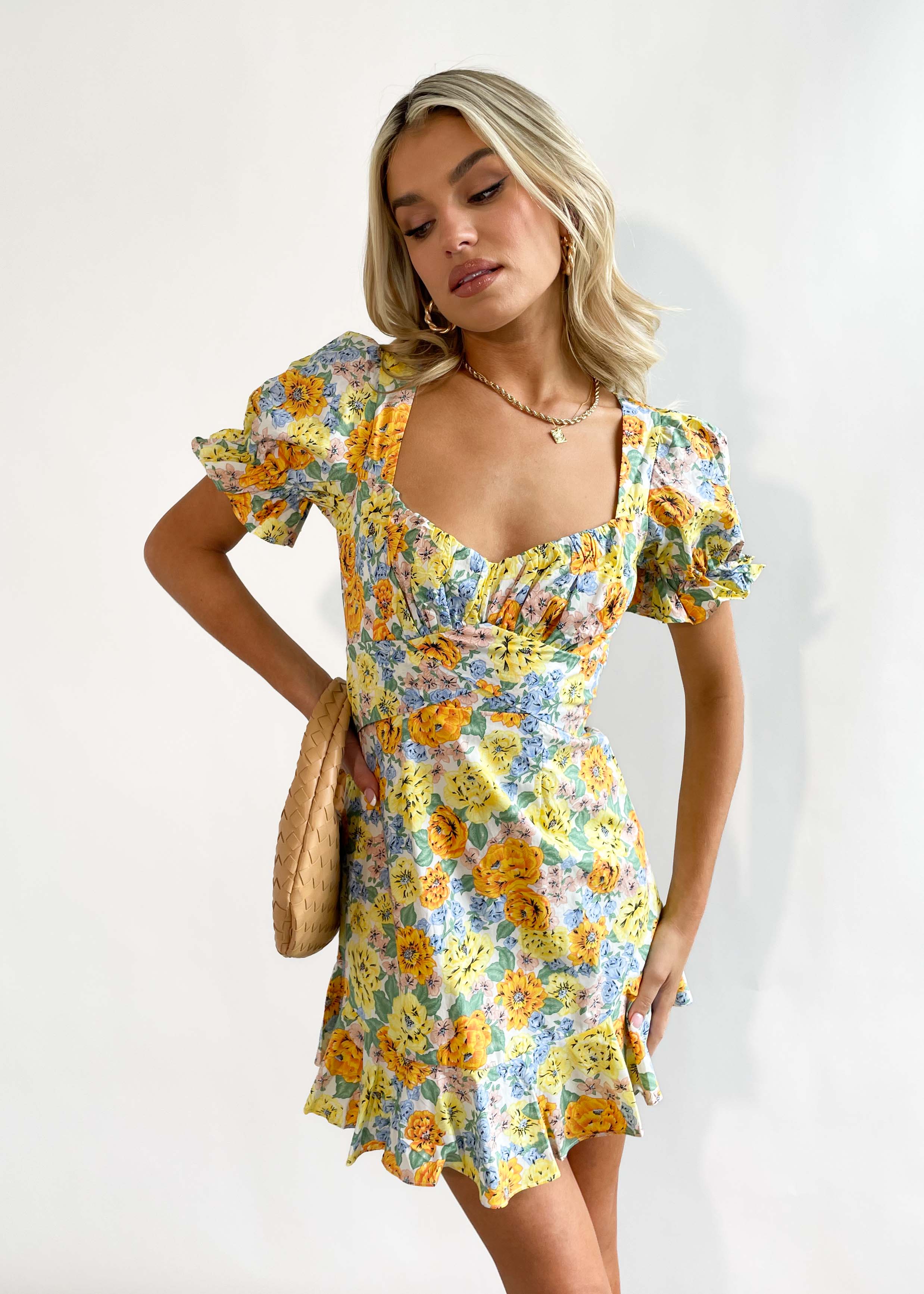 Another Moment Dress - Yellow Floral