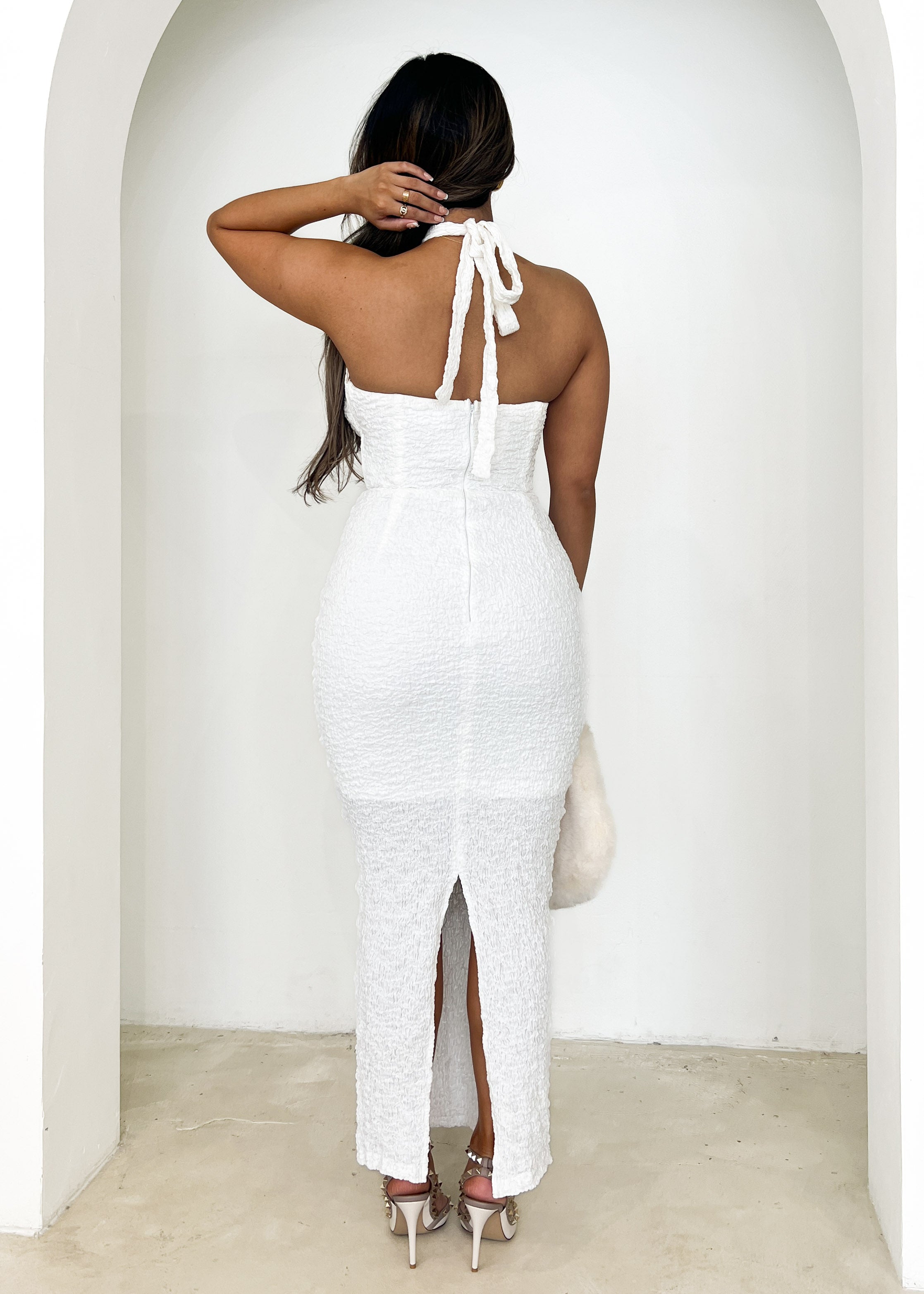 Plarissa Midi Dress - Off White