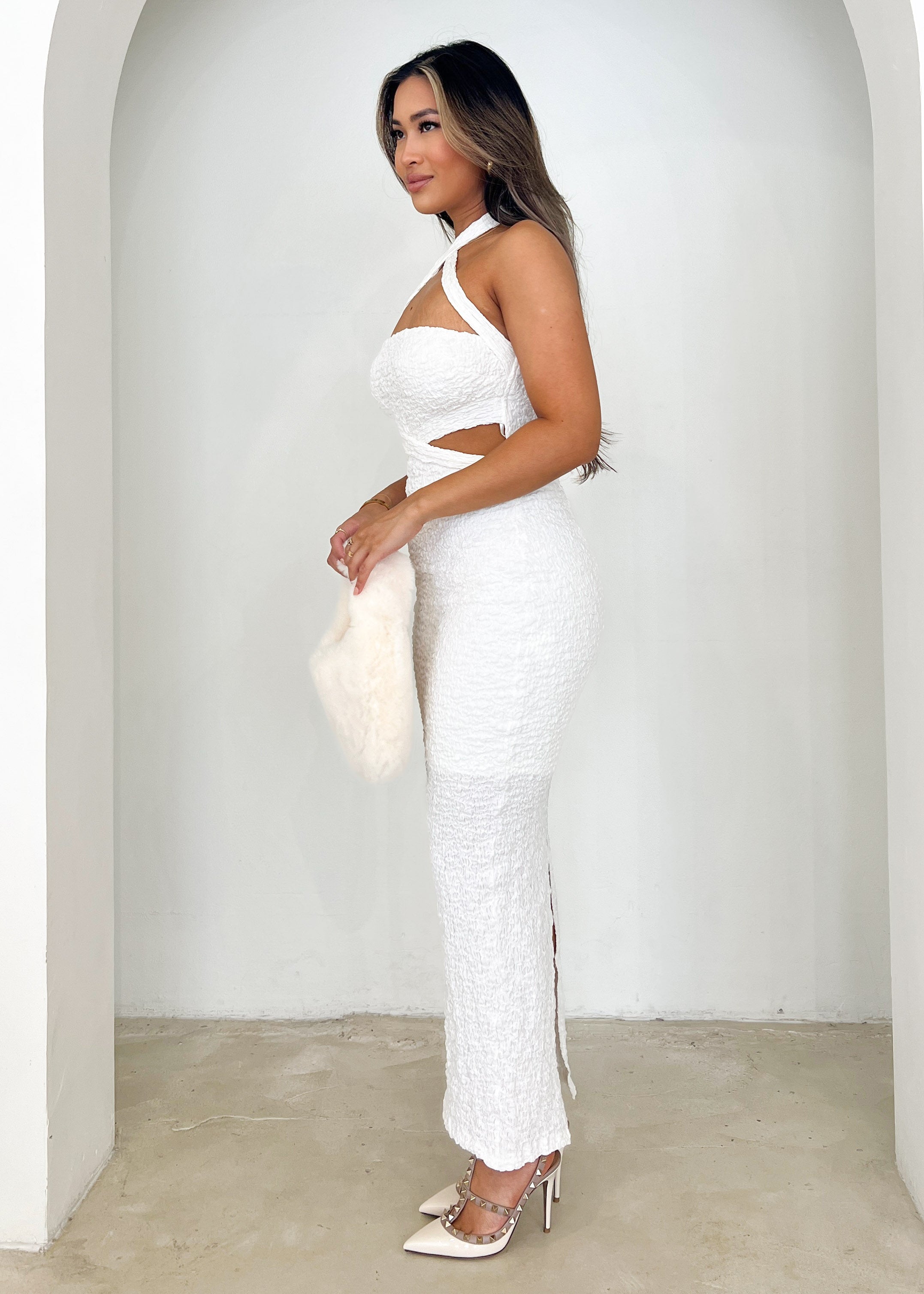 Plarissa Midi Dress - Off White