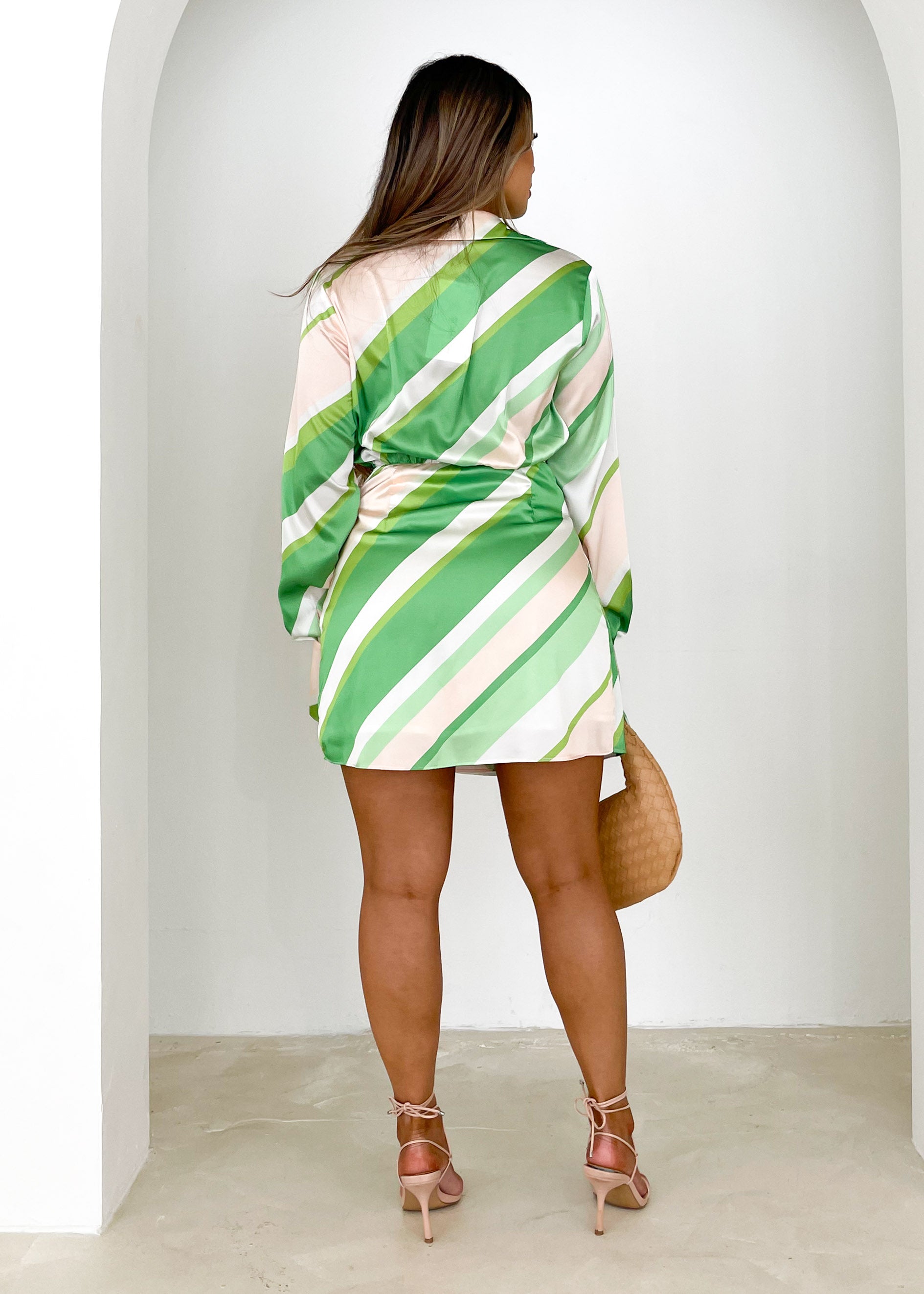 Zoriana Mini Dress - Green Splice