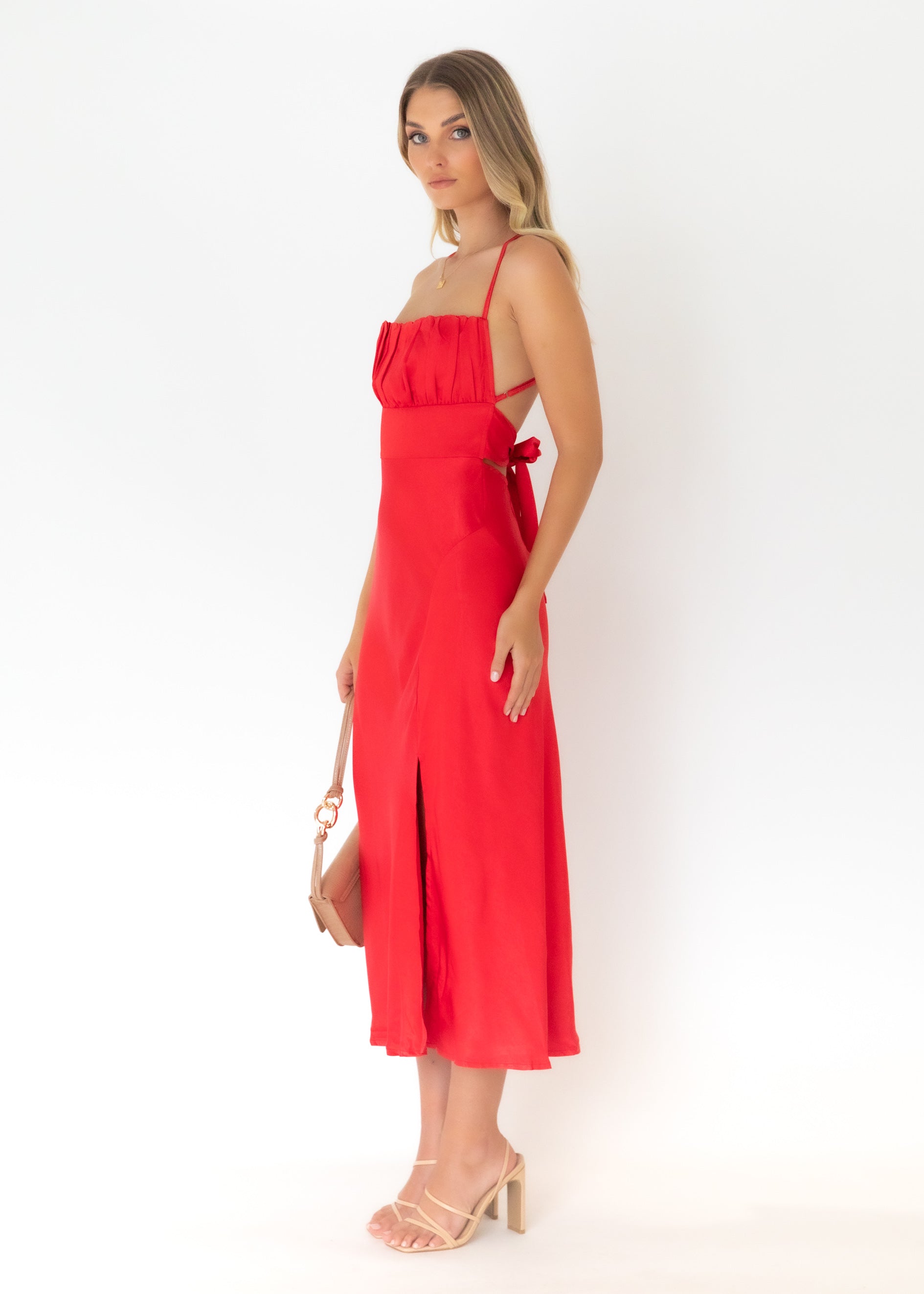 Sherwood Midi Dress - Red