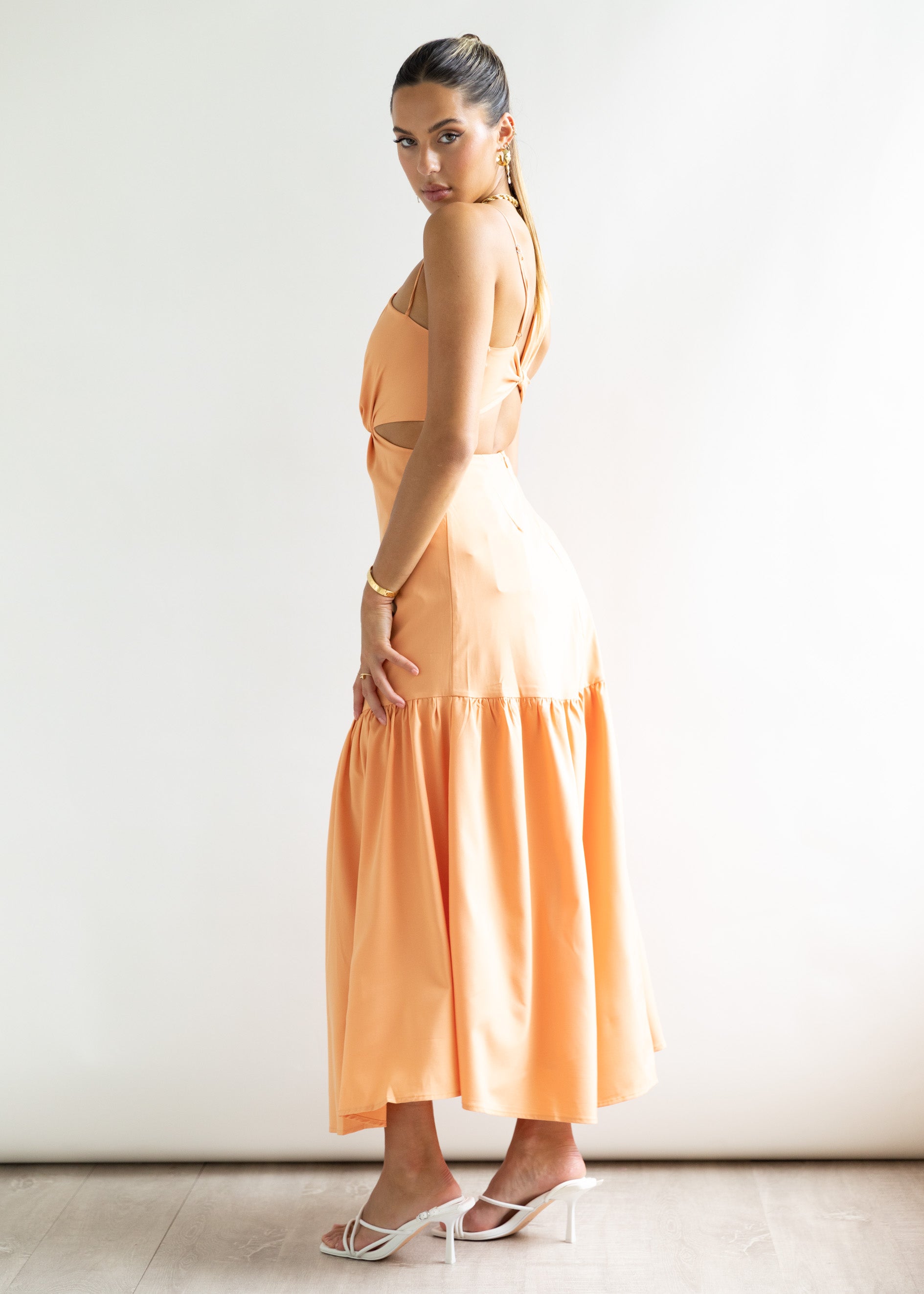 Deltia One Shoulder Maxi Dress - Mango