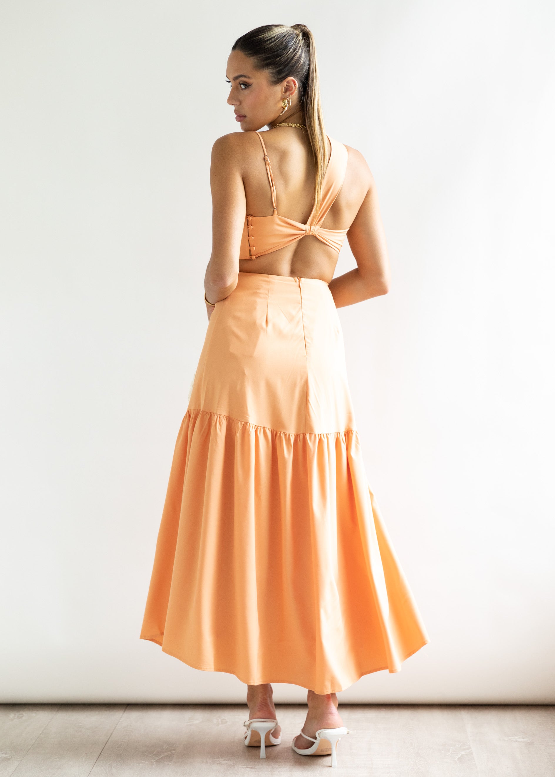 Deltia One Shoulder Maxi Dress - Mango