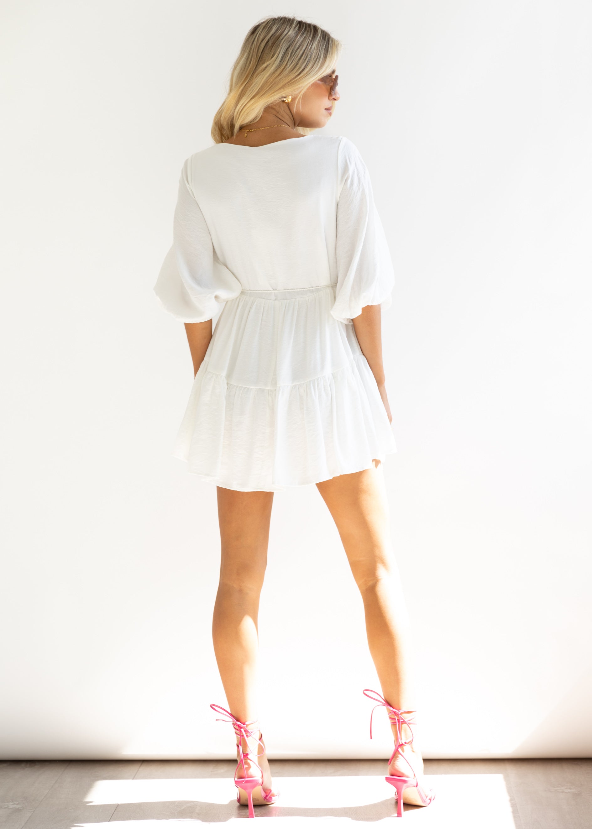 Mattie Smock Dress - White