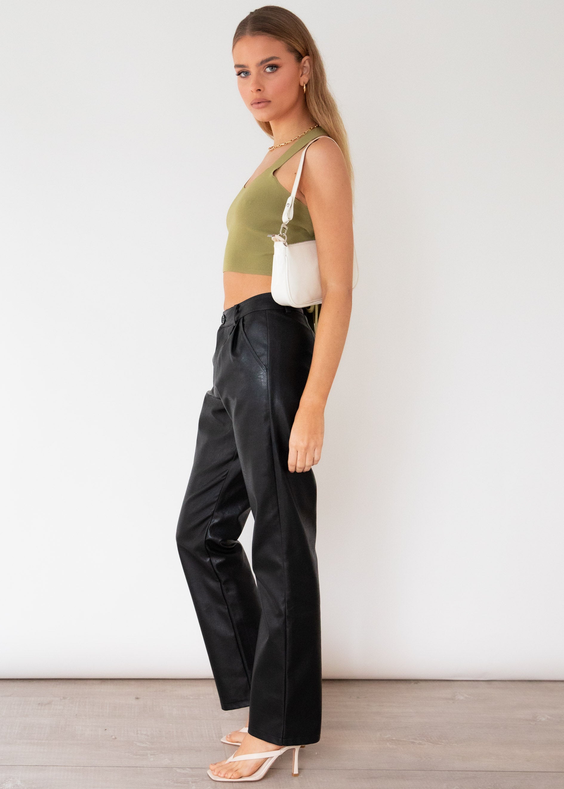 Bennett Knit Crop - Olive